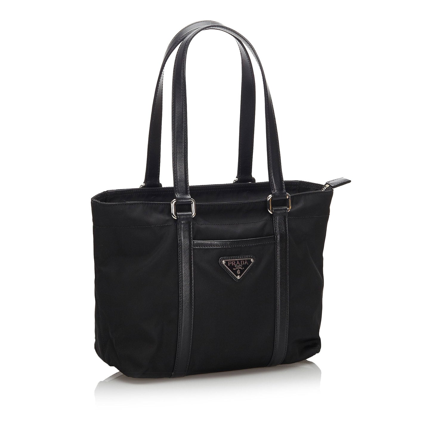 Pre-Loved Prada Black Nylon Fabric Tessuto Tote Bag Italy