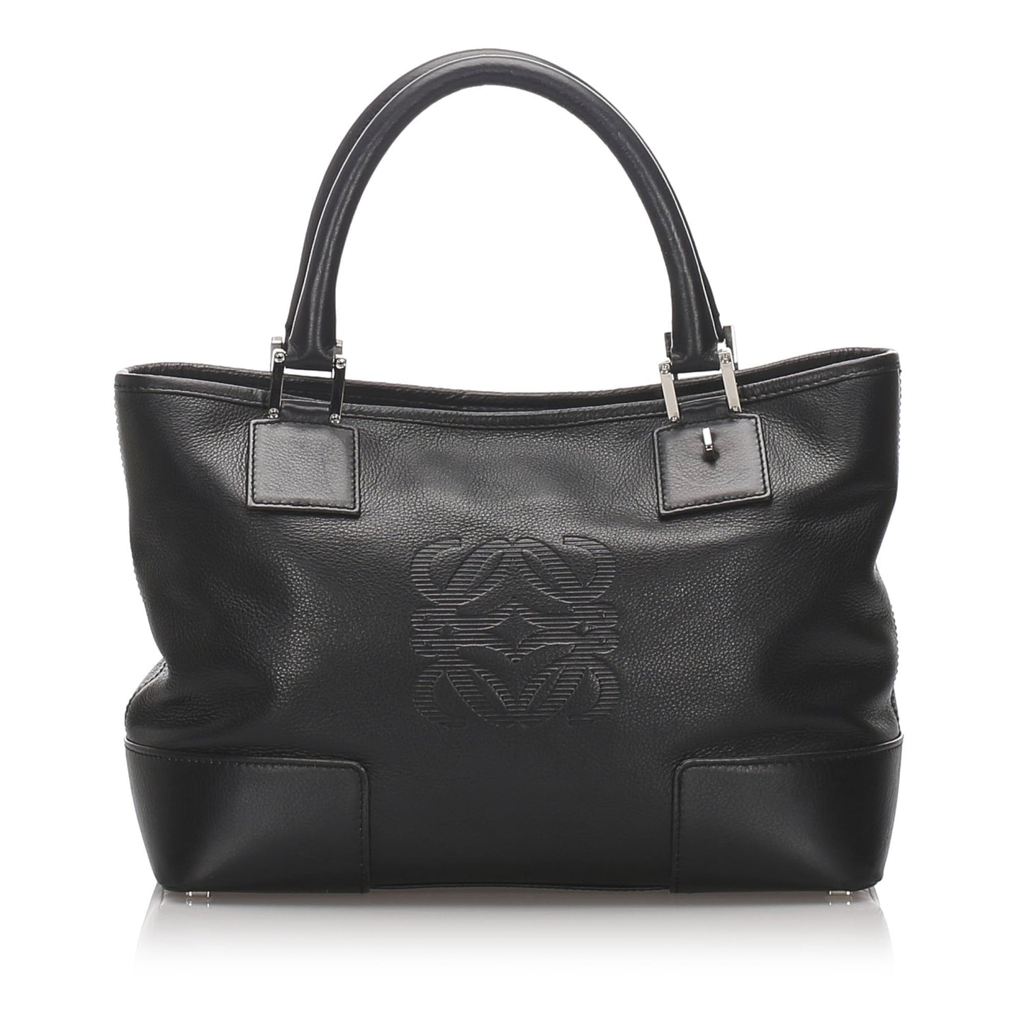 Pre-Loved Loewe Black Calf Leather Tote Bag Spain