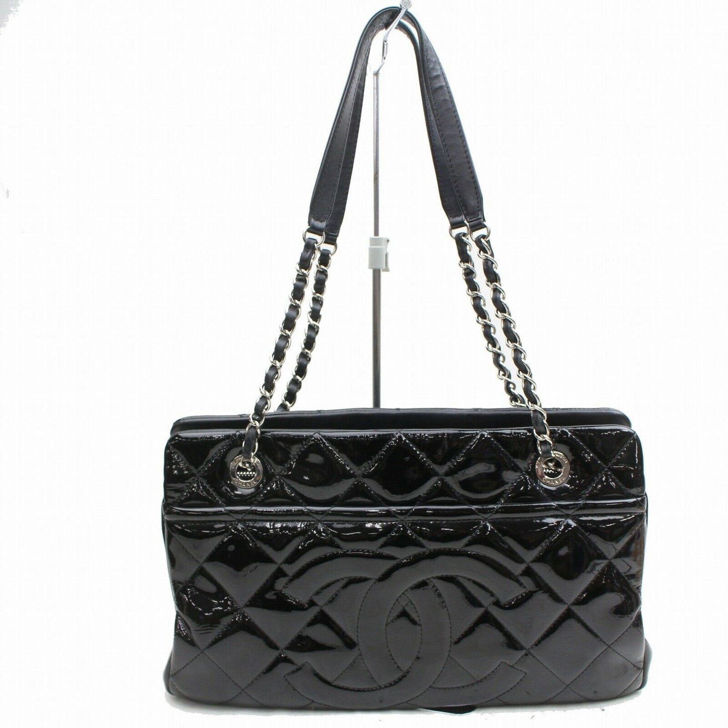 Brand Inspired C*C Tote Bag Quilted Chain Tote Black (SHC7-10194)