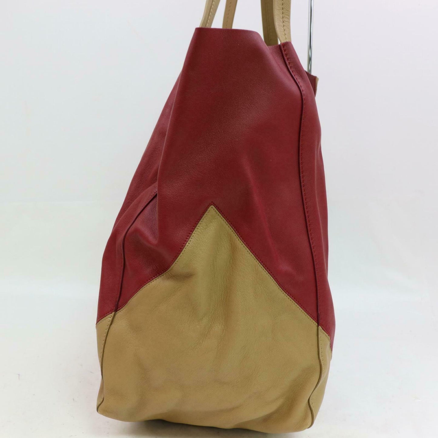 Brand Inspired Celine Tote Bag Horizontal Cabas Red Leather (SHC1-15681)