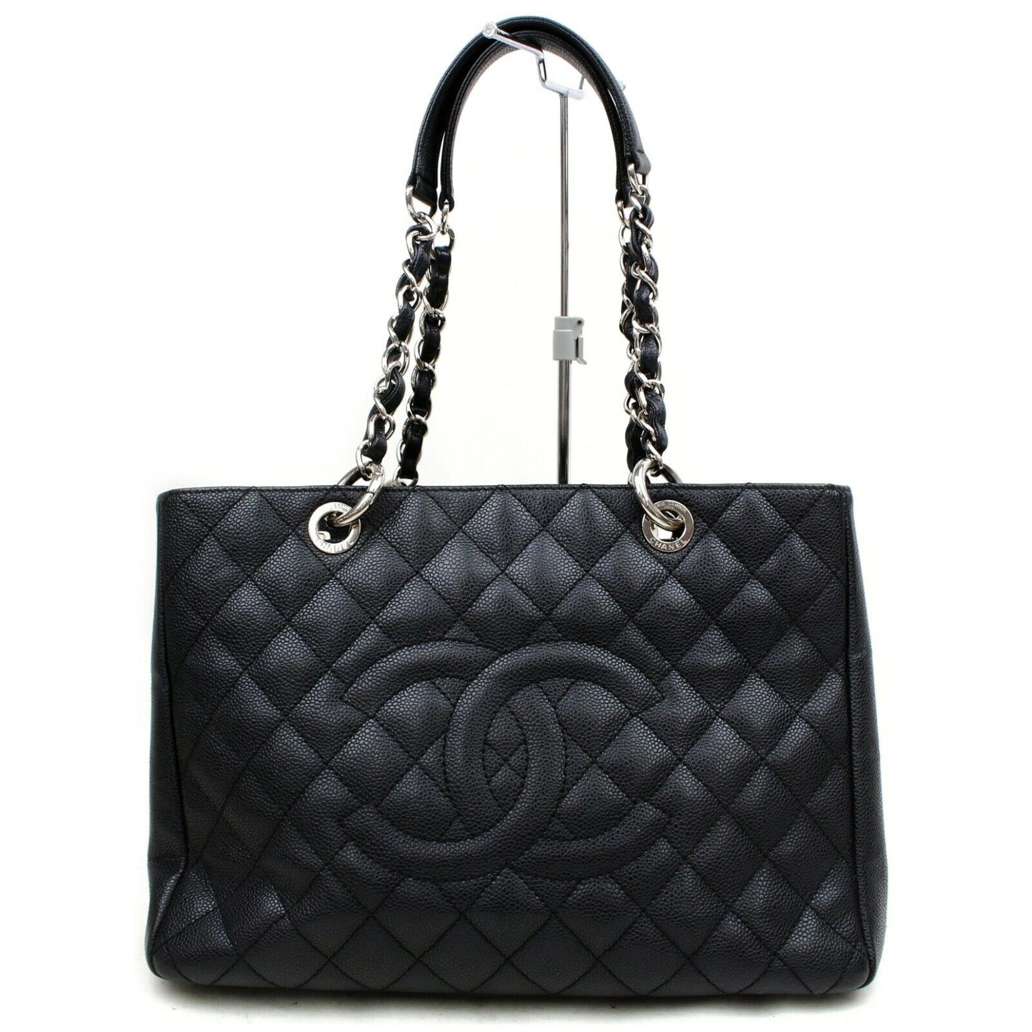 Brand Inspired C*C Tote Bag Quilted Shopping Chain Tote Black Caviar Skin (SHC7-10574)