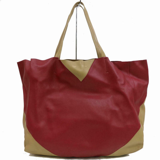 Brand Inspired Celine Tote Bag Horizontal Cabas Red Leather (SHC1-15681)