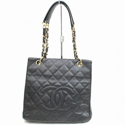 Brand Inspired C*C Tote Bag Quilted Shopping Chain Tote Black Caviar Skin (SHC1-14770)