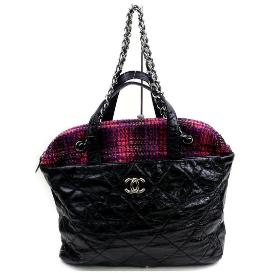 Brand Inspired C*C Tote Bag Quilted Chain Tote 2way Portobello Black (SHC7-10767)