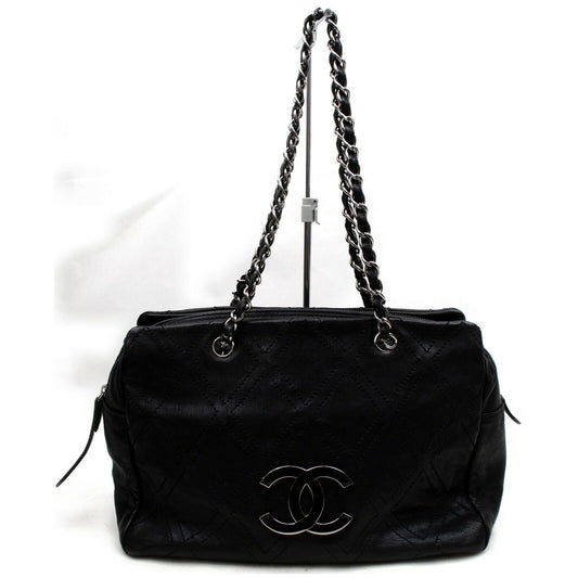 Brand Inspired C*C Tote Bag Cocomark Quilted Chaintote Black (SHC7-10030)