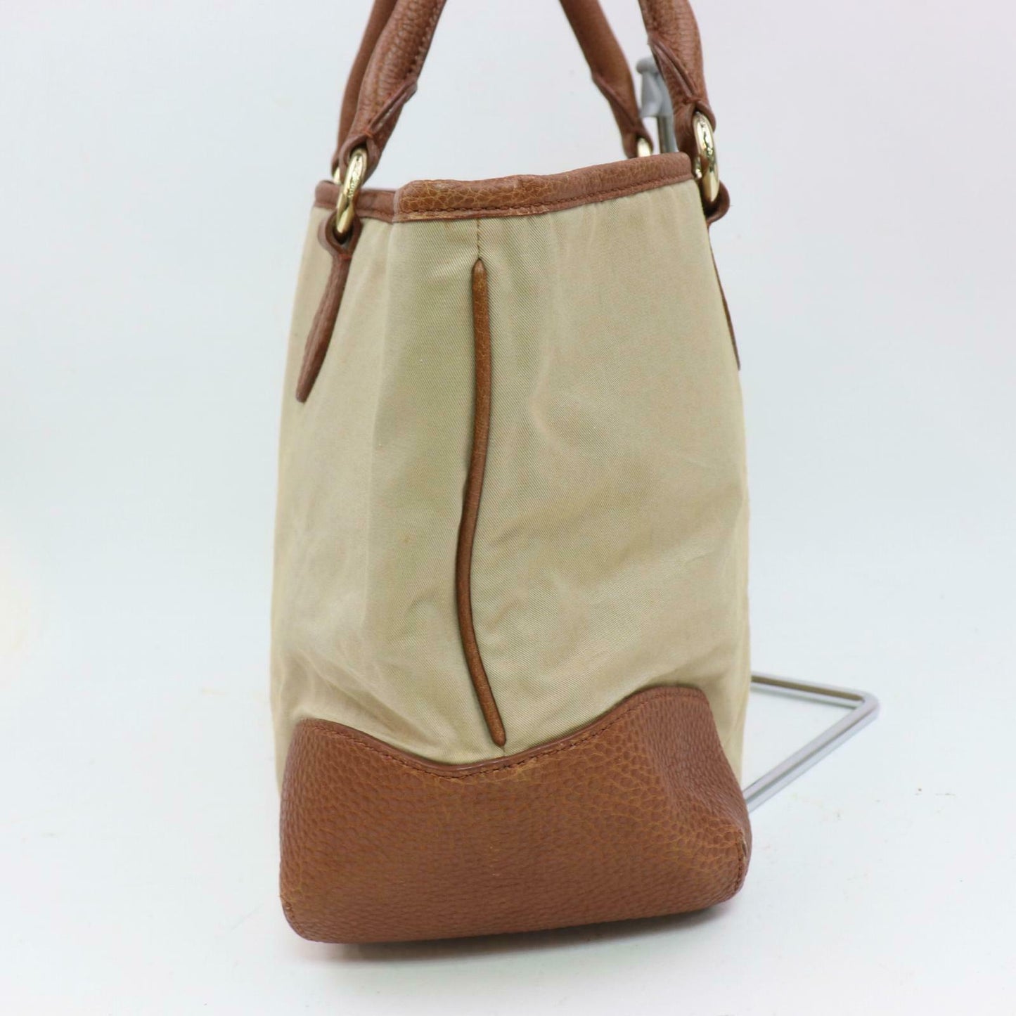 Brand Inspired Burberry Hand Bag Beige Canvas (SHC1-14383)