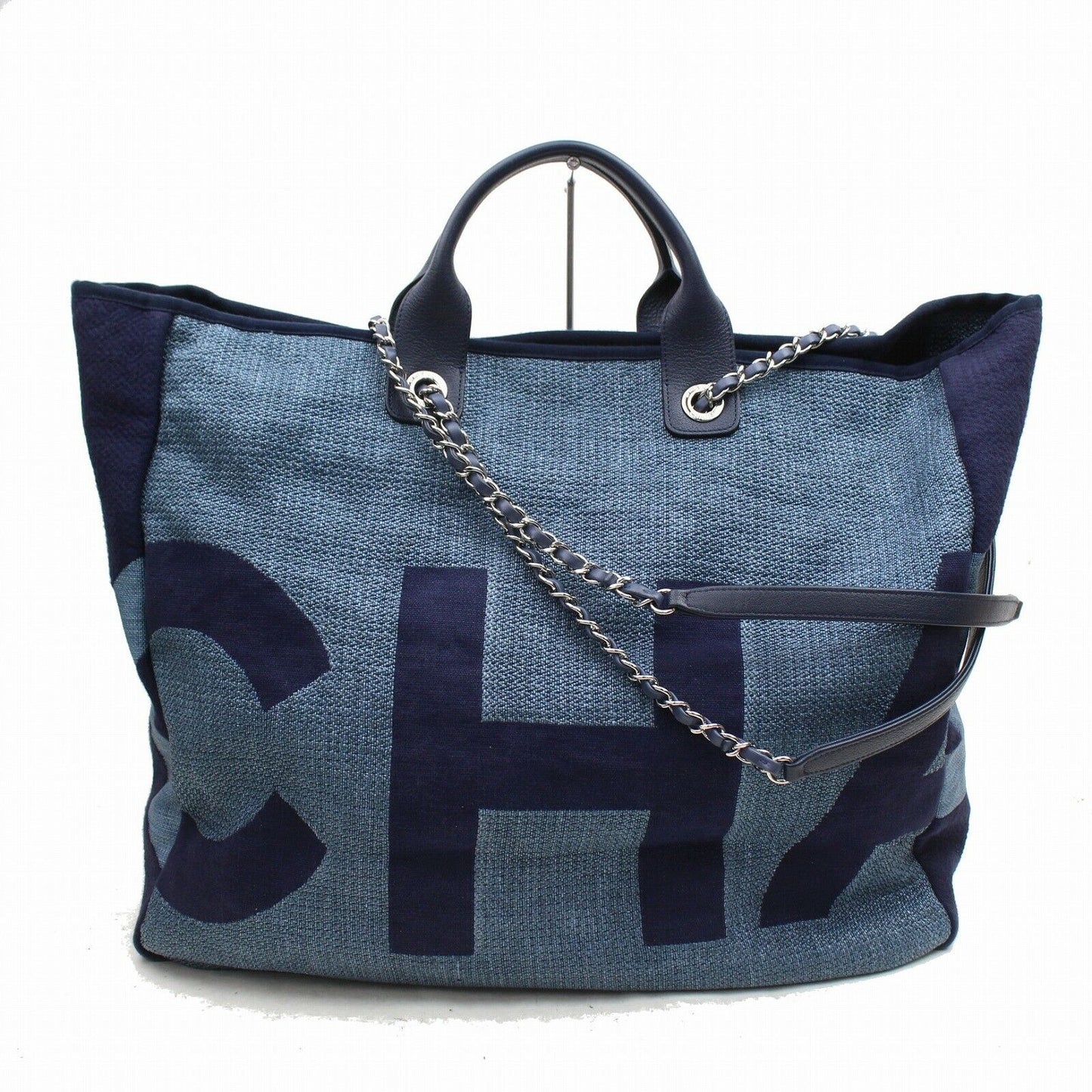 Brand Inspired C*C Tote Bag Large Shopping Bag Blue Fabric (SHC7-10884)