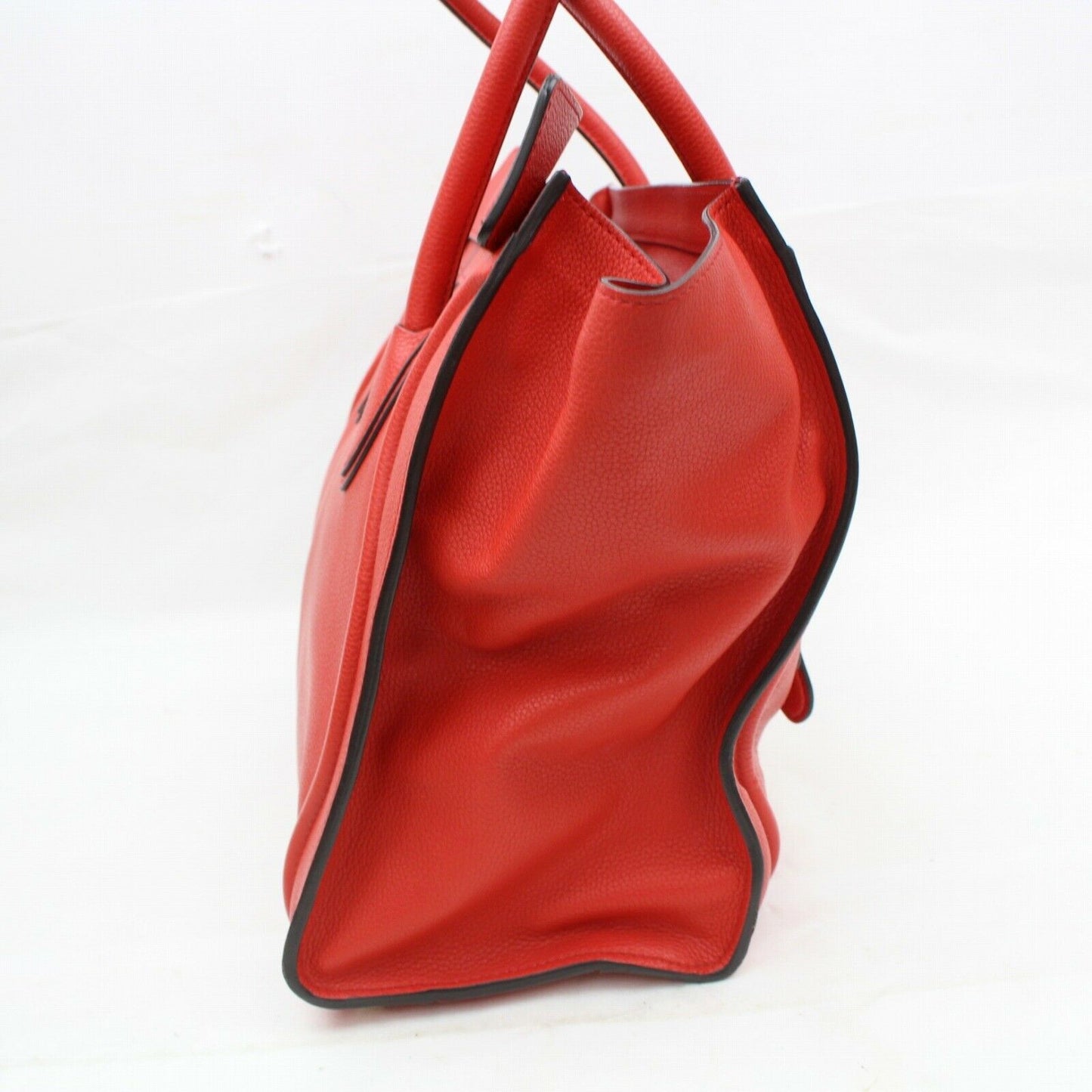 Brand Inspired Celine Tote Bag Luggage Mini Shopper Red Leather (SHC1-15557)