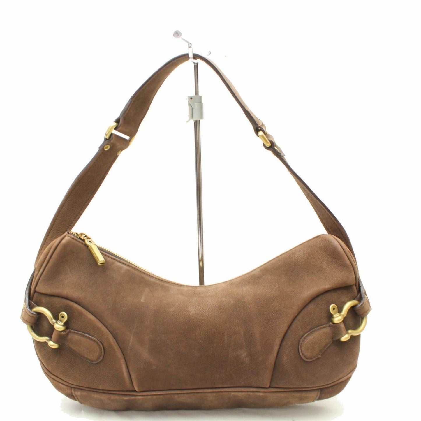 Brand Inspired Burberry Shoulder Bag Brown Suede Leather (SHC1-13950)