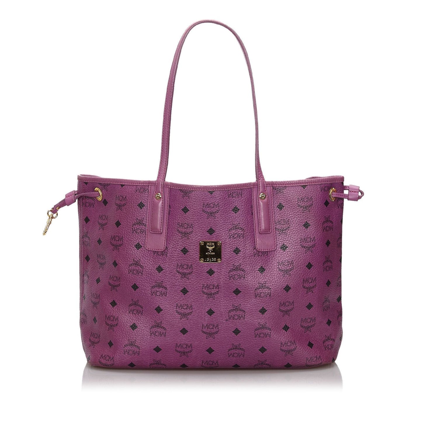 Pre-Loved MCM Purple Others Leather Visetos Reversible Tote Bag Germany