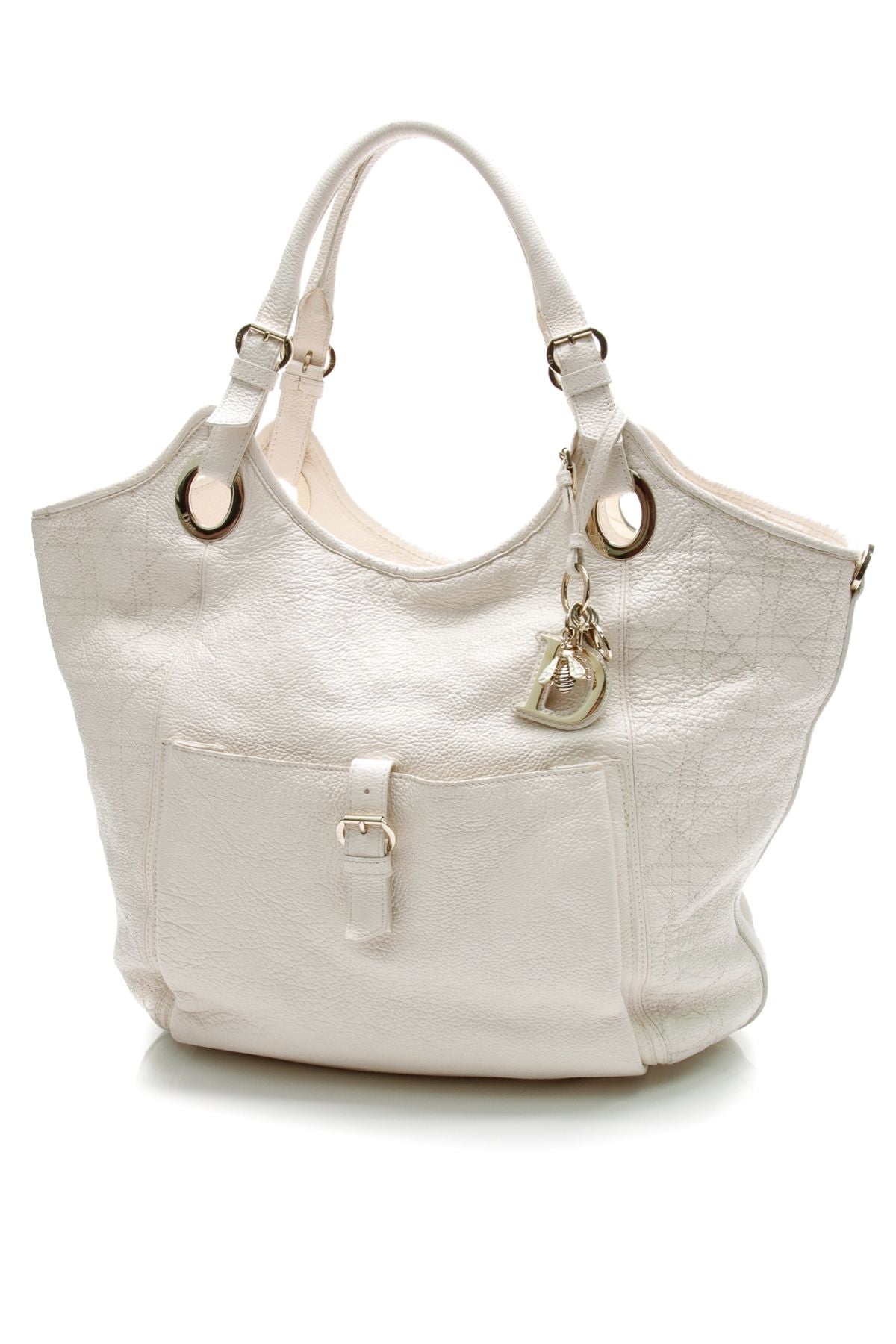 Bee Shopper Tote Bag - Ivory