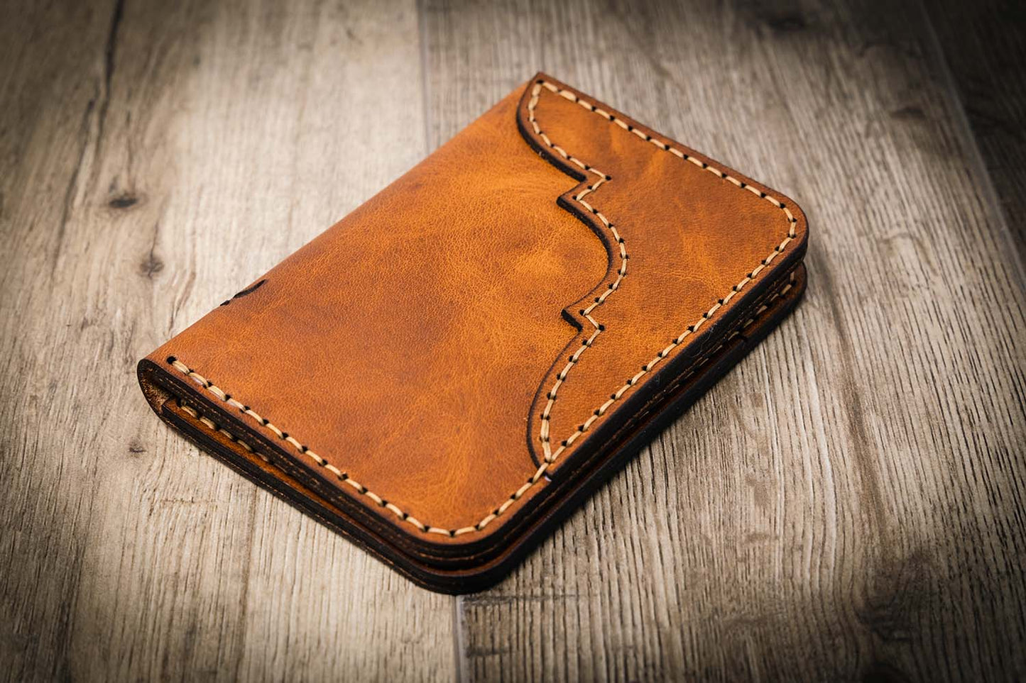 Western Vertical Wallet - Chestnut Brown