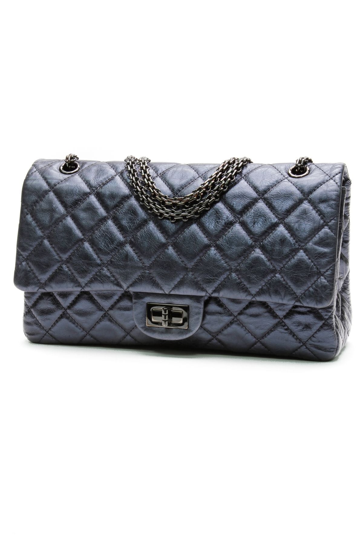 2.55 Reissue Flap Bag - 227 Metallic Blue Calfskin