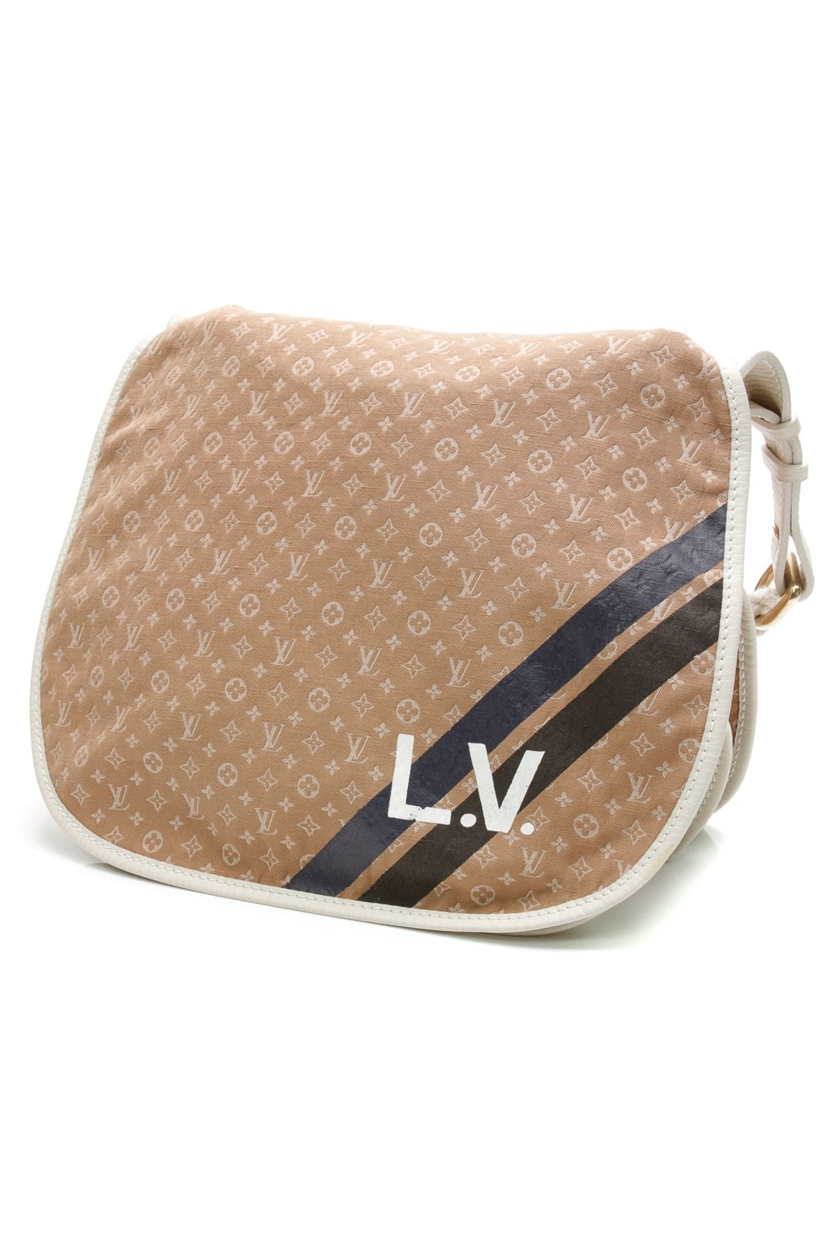 Amman Messenger Monogram Mini Lin Bag - Camel