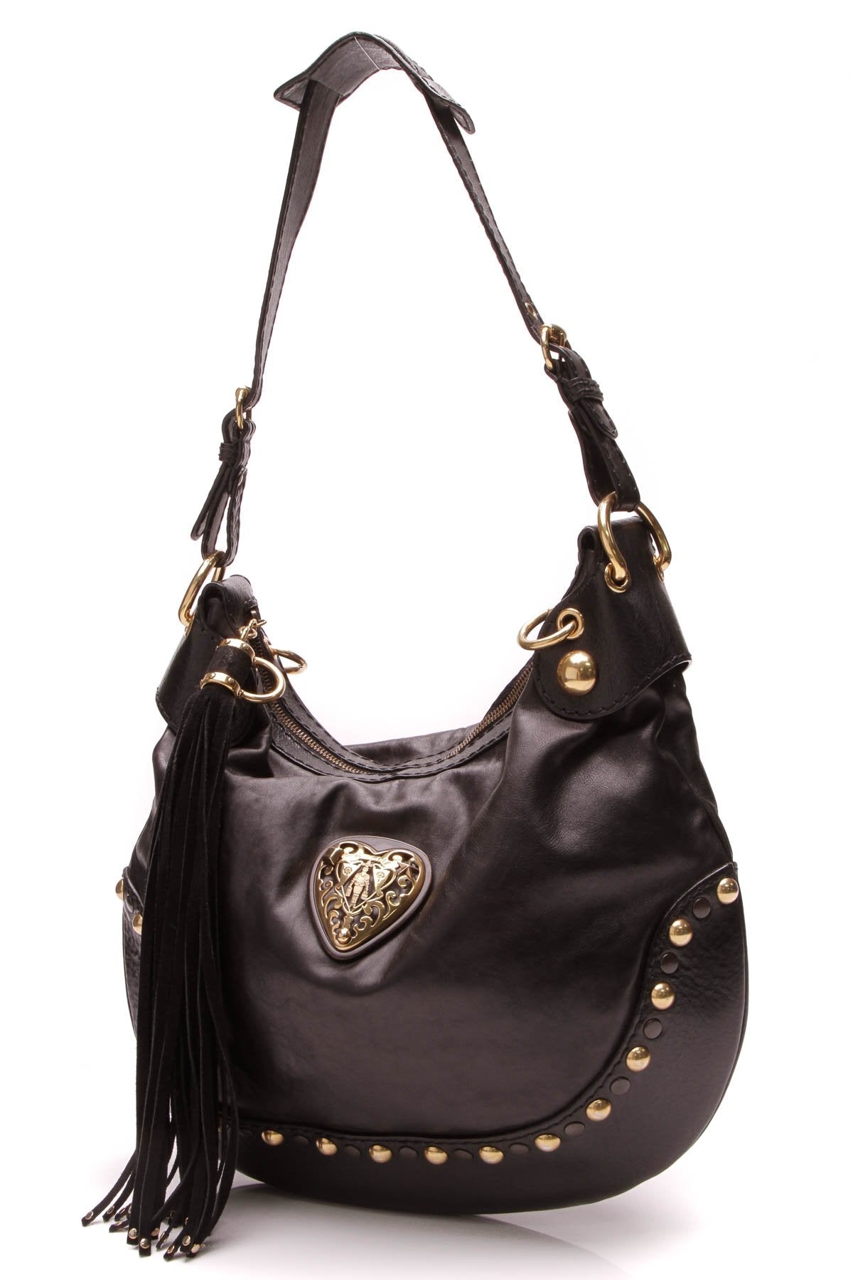 Babouska Heart Hobo Bag - Black