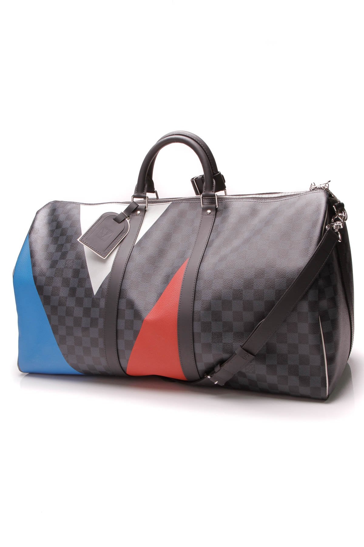 America's Cup Keepall Bandouliere 55 Travel Bag - Damier Cobalt