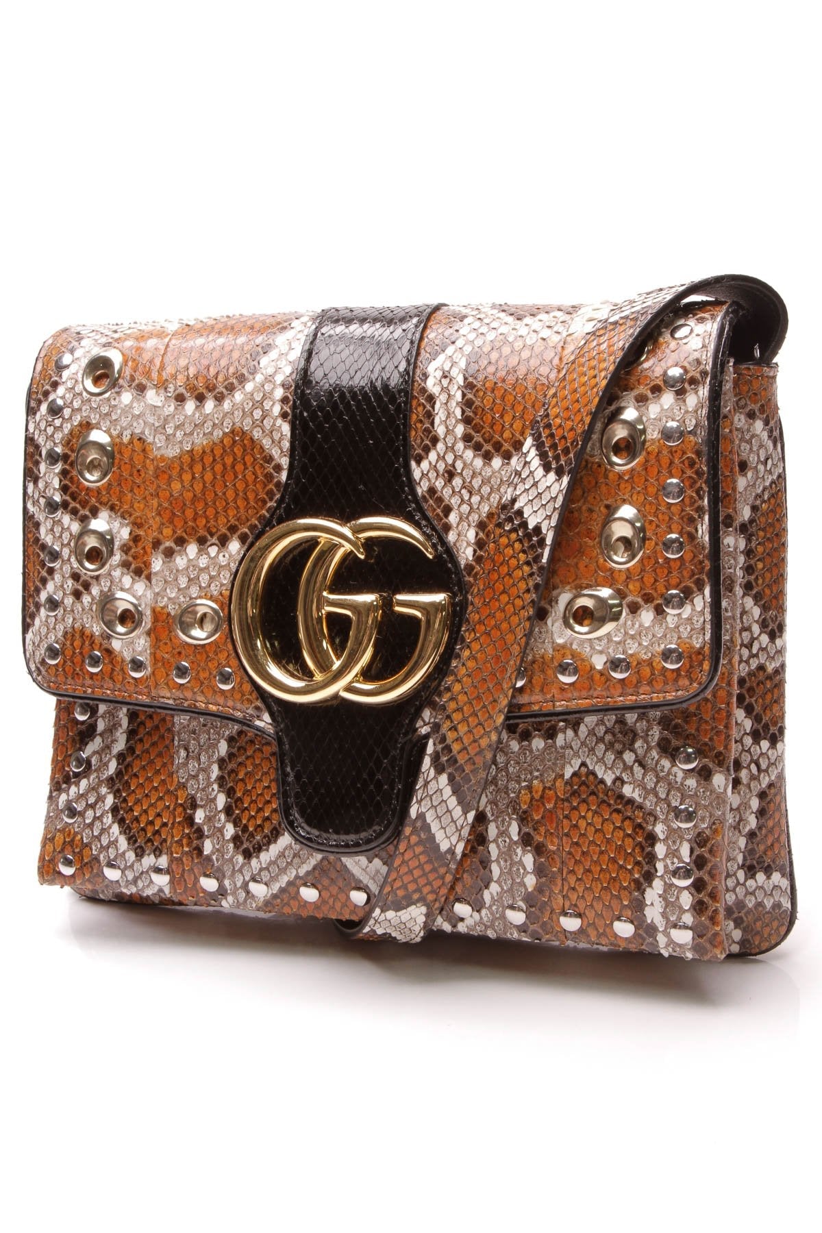 Arli Python Shoulder Bag - Orange