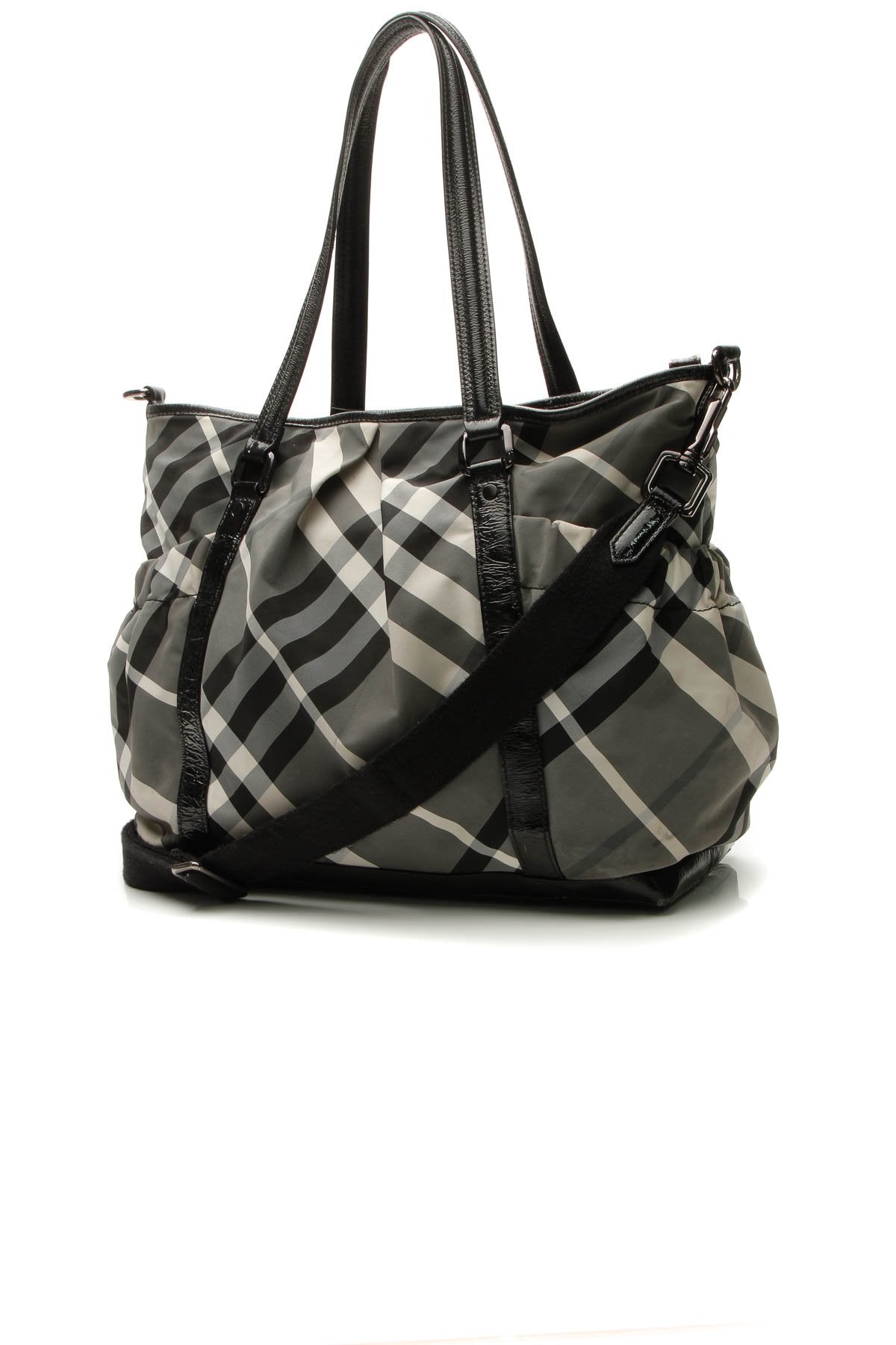 Beat Check Diaper Tote Bag - Black Nylon