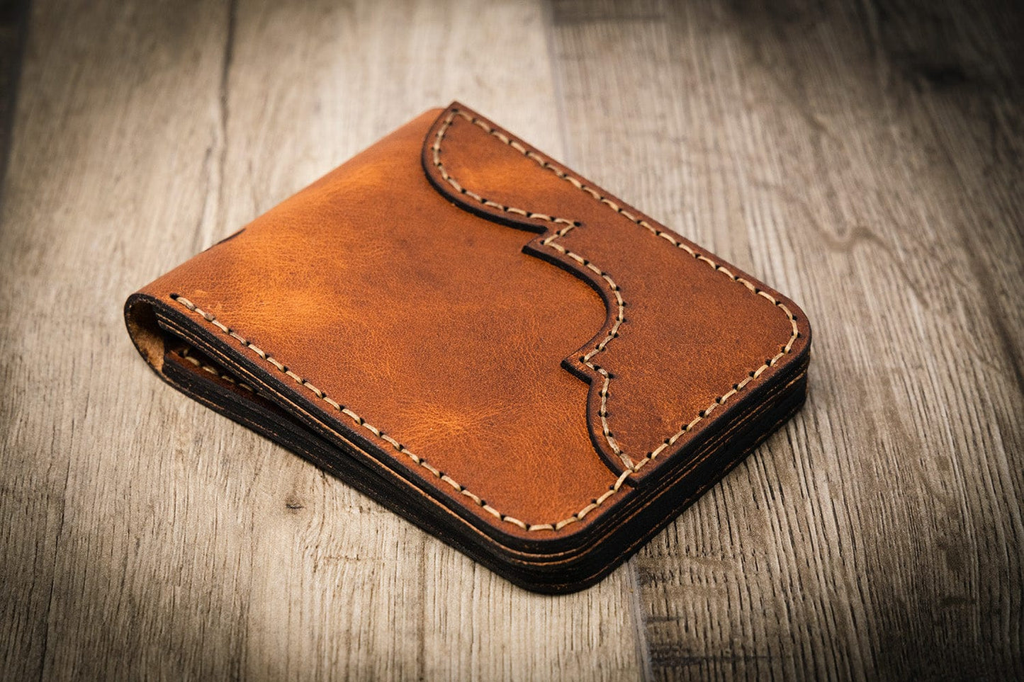 Western Bifold Wallet -  Chestnut Brown