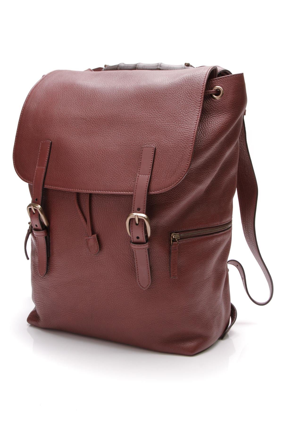 Bamboo Large Backpack - Burgundy