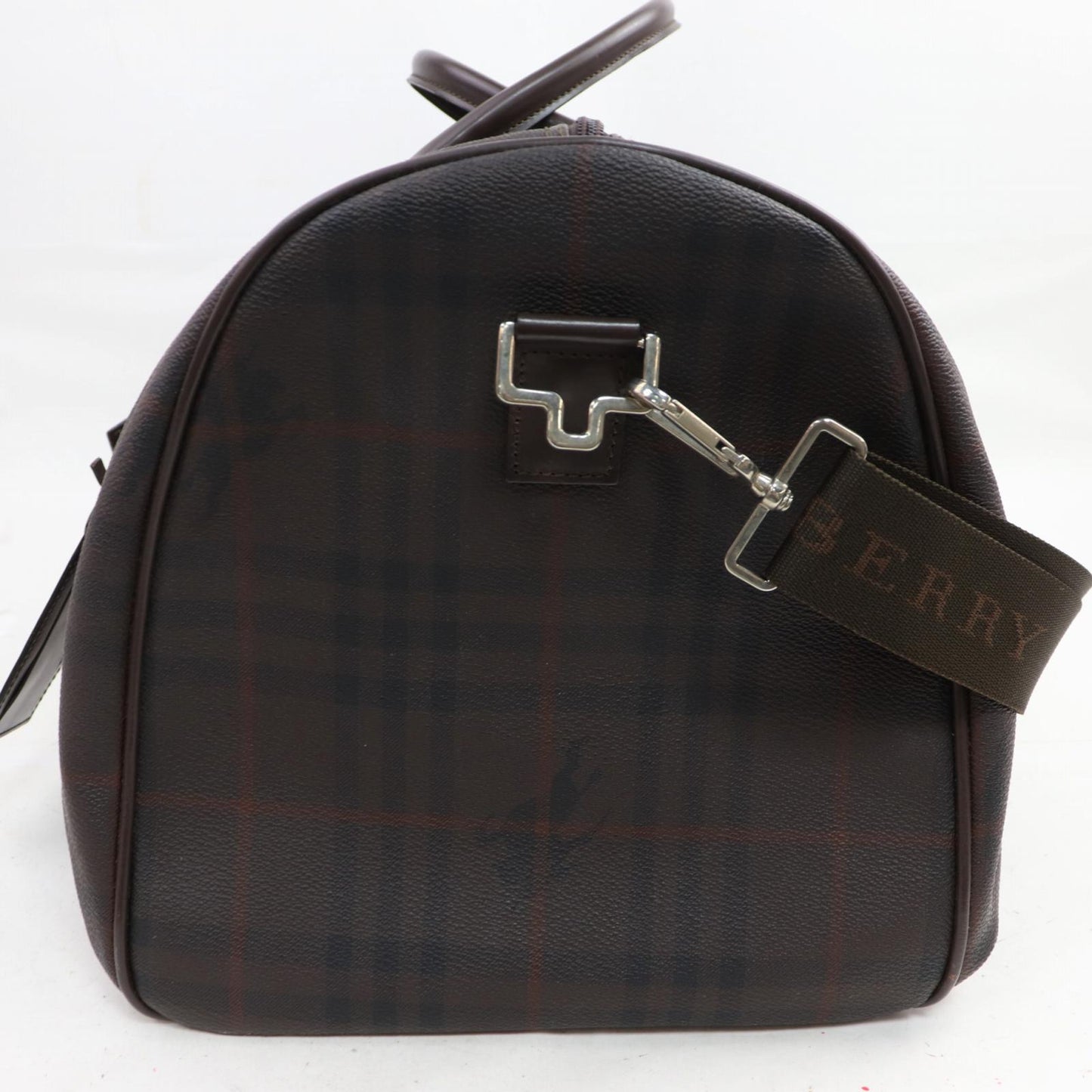 Brand Inspired Burberry London Boston Bag Dark Brown PVC (SHC7-10900)