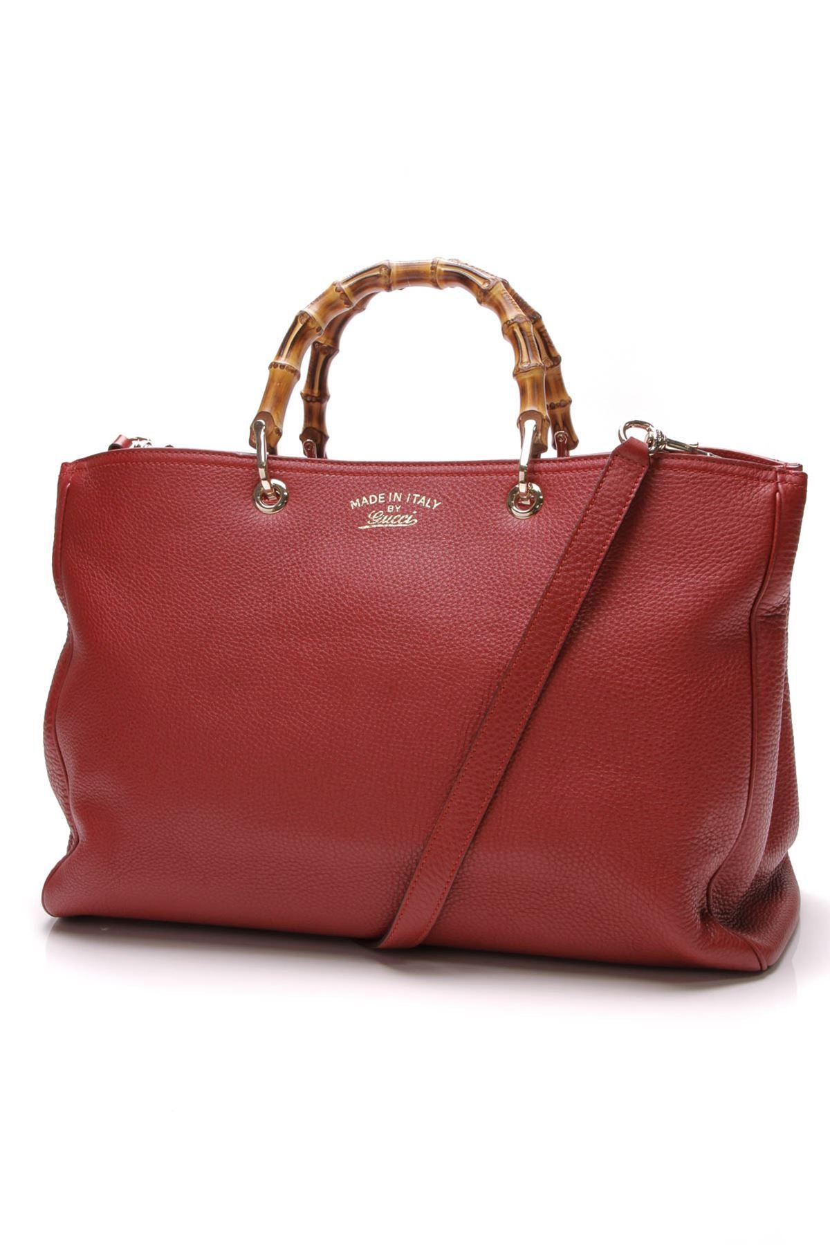 Bamboo Shopper Tote Bag - Red