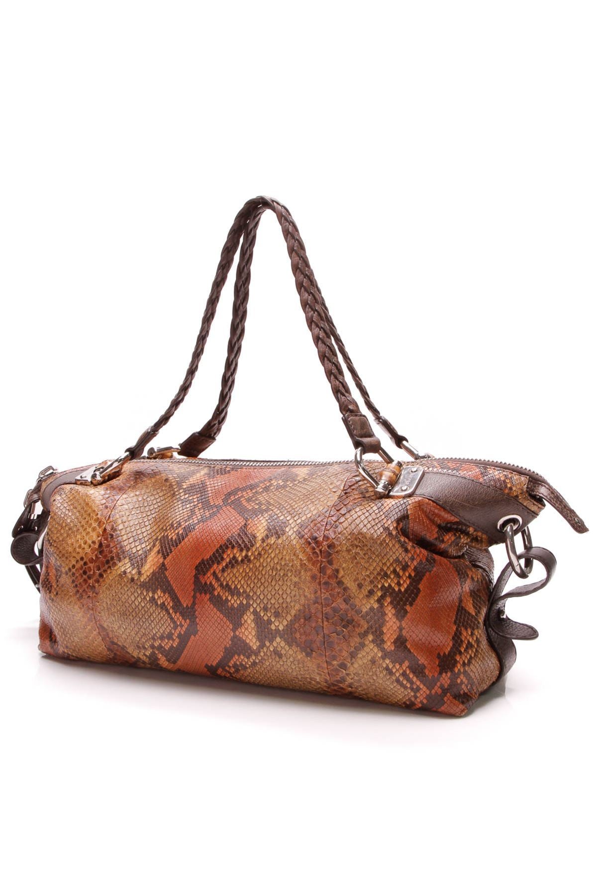 Bamboo Bar Medium Shoulder Bag - Python