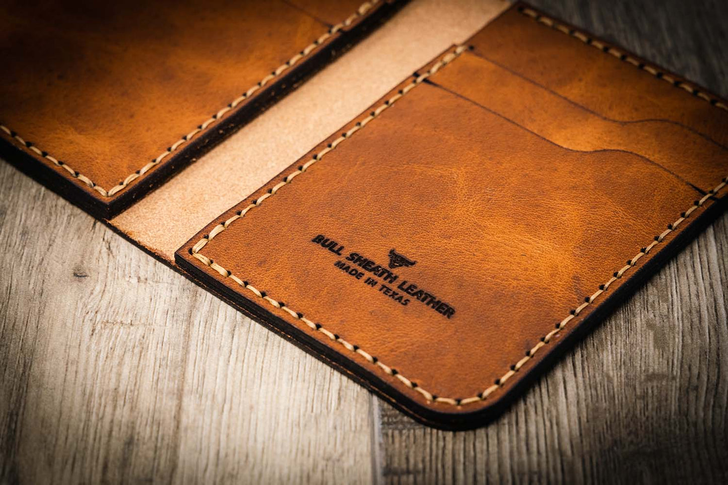 Western Vertical Wallet - Chestnut Brown