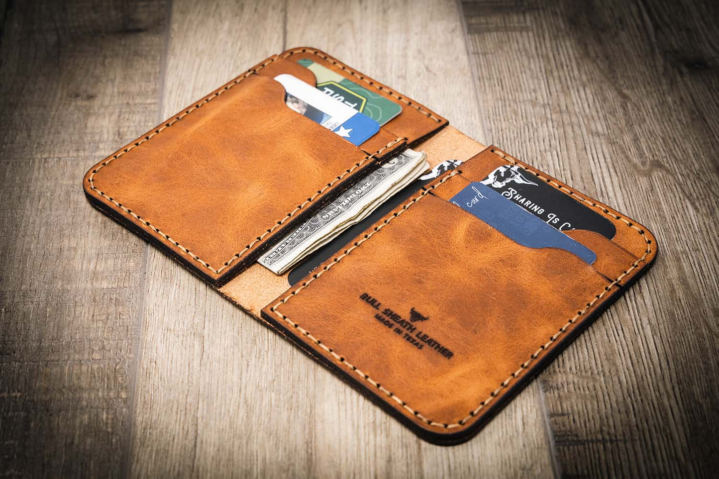 The Tyler Vertical Wallet - Chestnut Brown