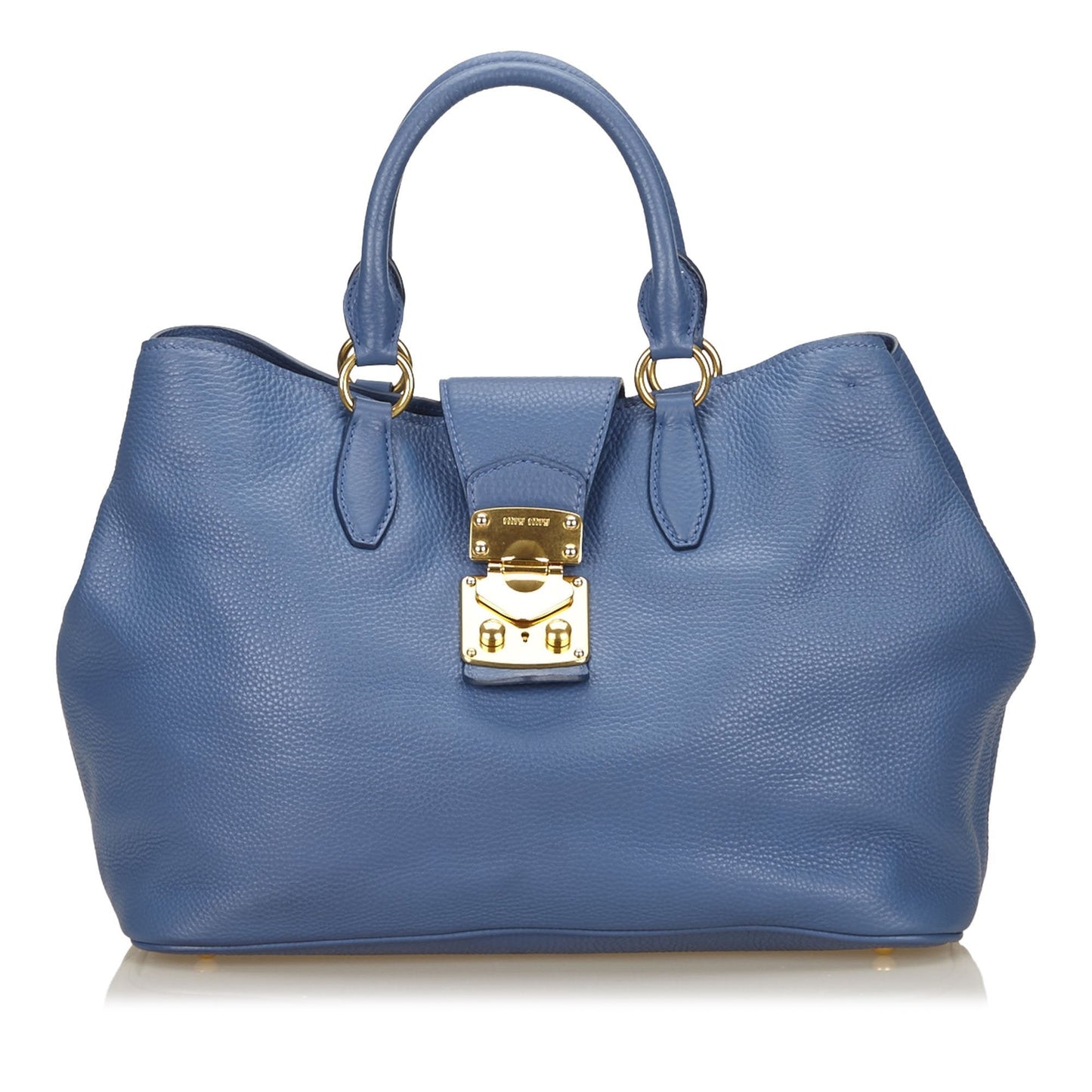 Pre-Loved Miu Blue Others Leather Tote ITALY