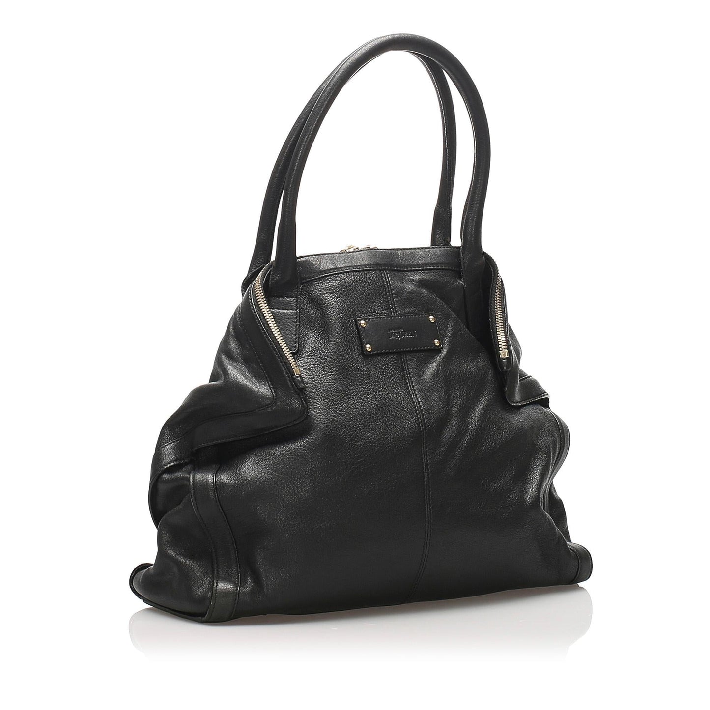 Alexander McQueen De Manta Leather Tote Bag (SHG-10963)