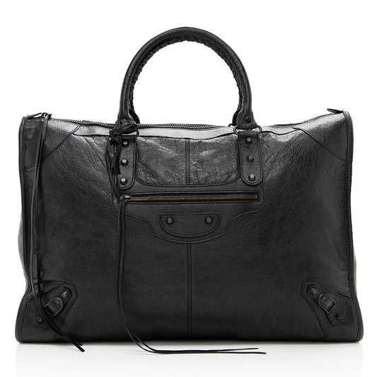 Balenciaga Calfskin Weekender Tote (SHF-14278)