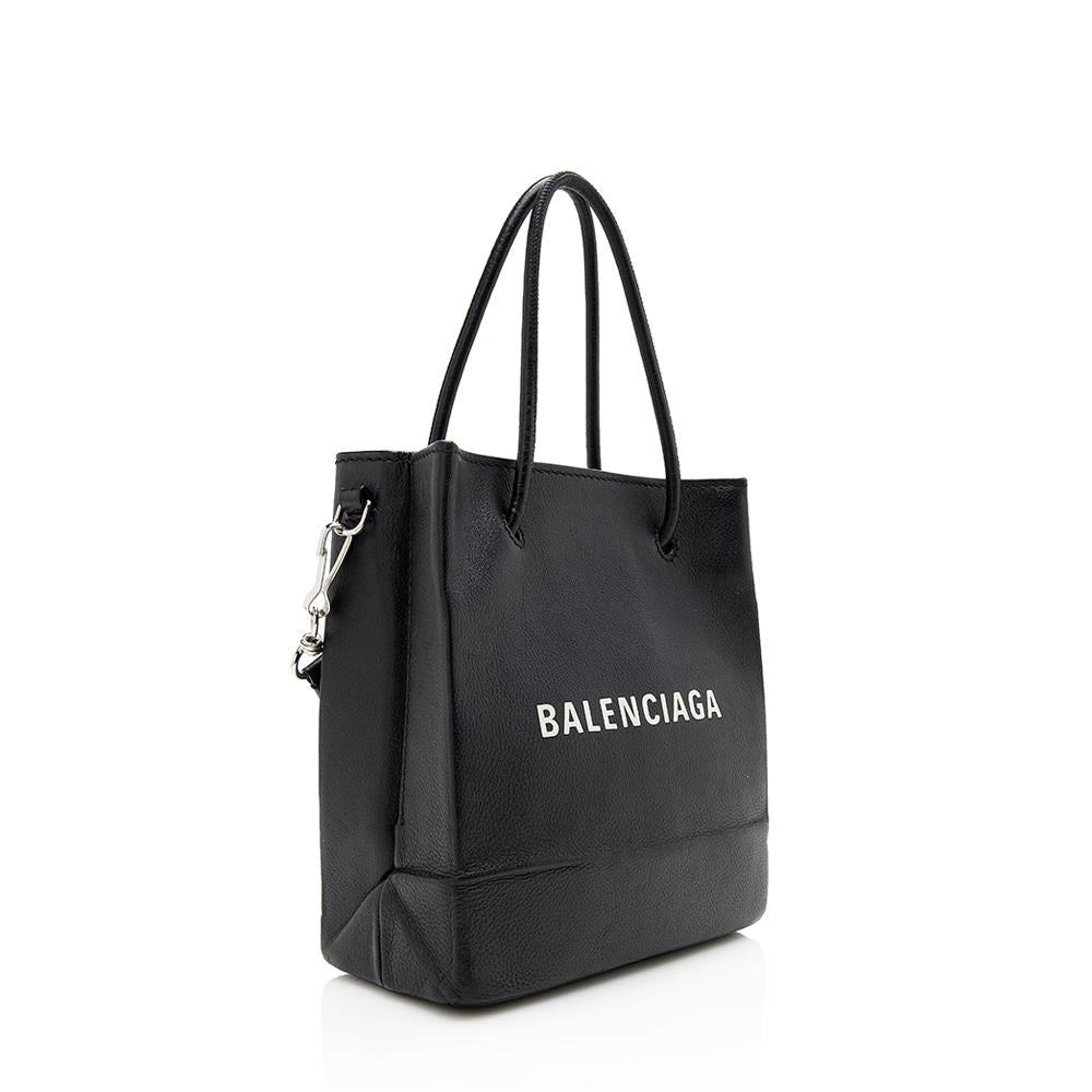 Balenciaga Grained Calfskin XXS Shopping Tote (SHF-12639)