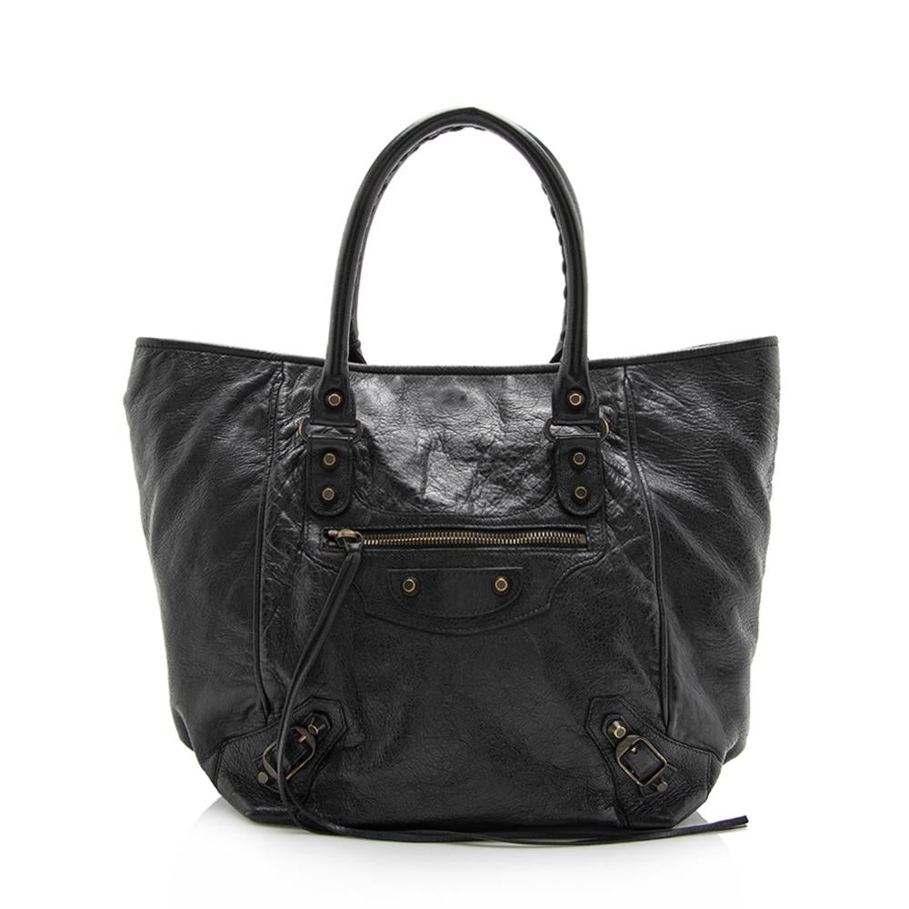 Balenciaga Lambskin Sunday S Tote (SHF-13688)