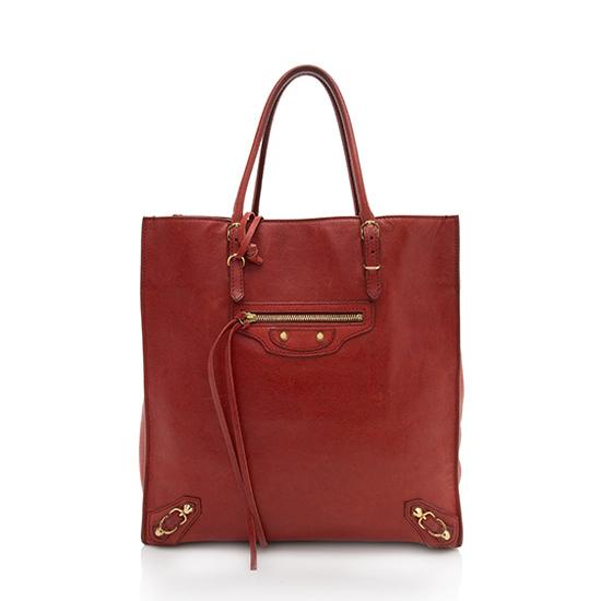 Balenciaga Leather Papier A5 Tote