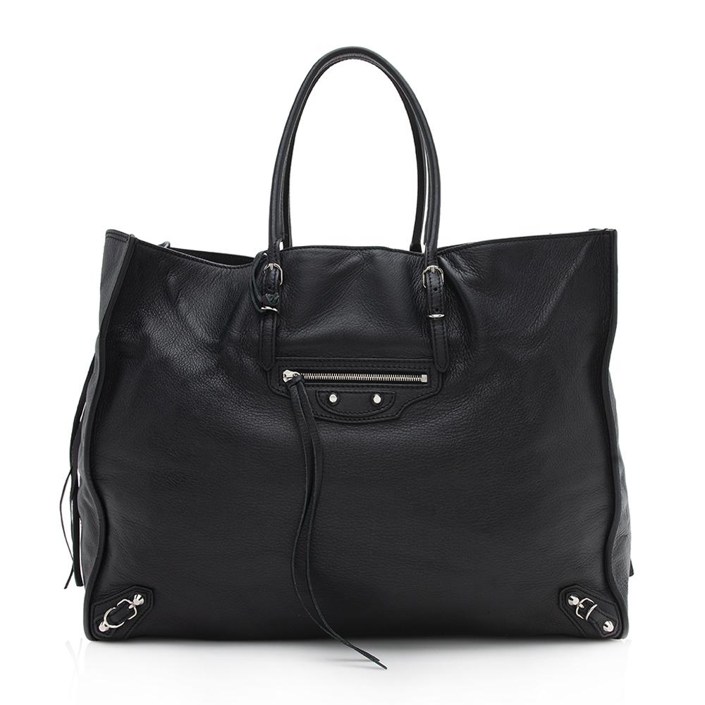 Balenciaga Veau Leather Papier A4 Zip Around Tote (SHF-12250)