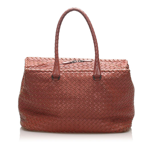 Bottega Veneta Intrecciato Leather Tote (SHG-12350)