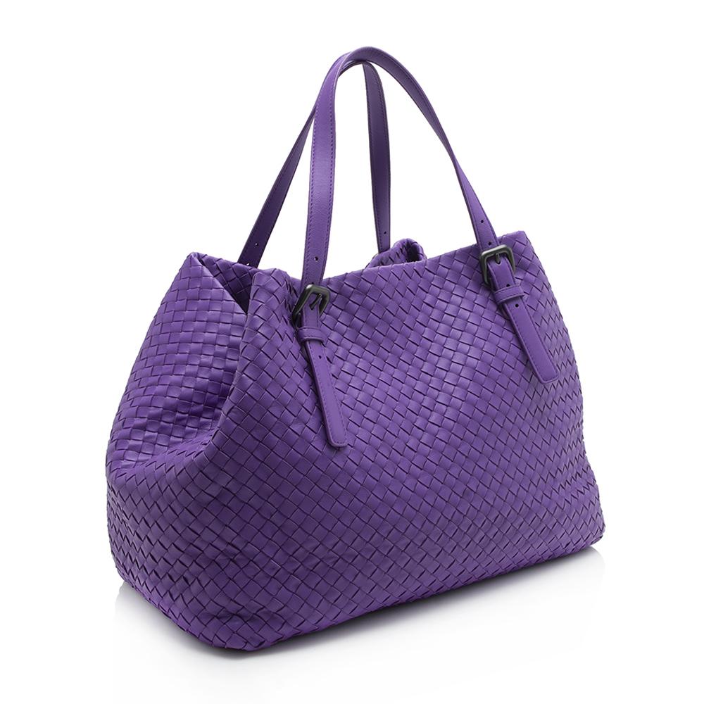 Bottega Veneta Intrecciato Nappa Cube Tote (SHF-11729)