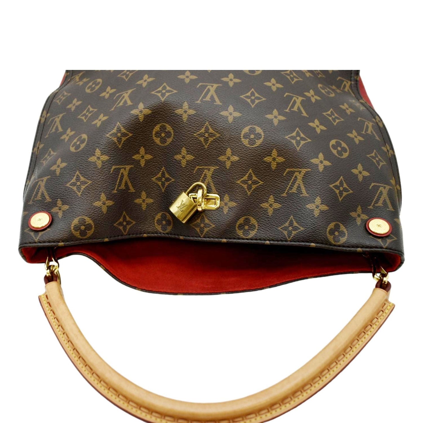 LOUIS VUITTON Gaia Monogram Canvas Shoulder Bag Cerise