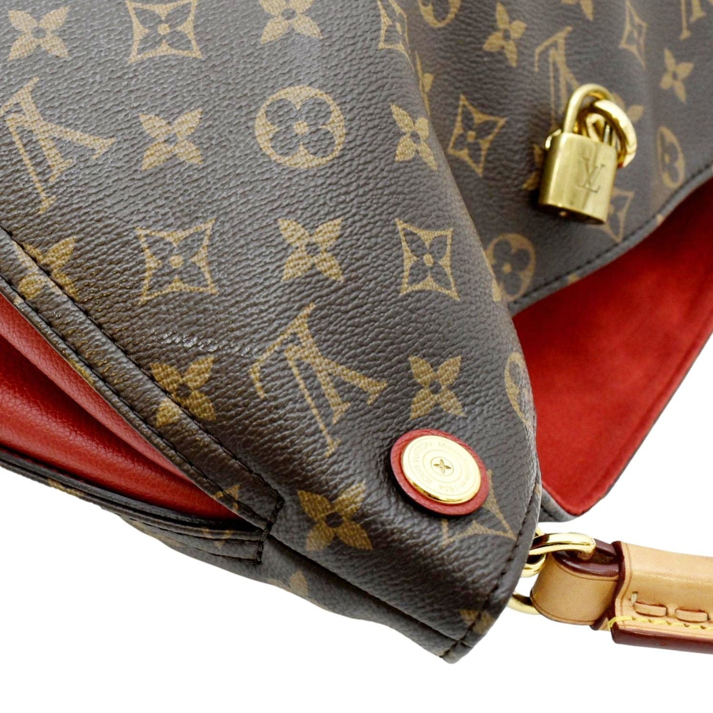 LOUIS VUITTON Gaia Monogram Canvas Shoulder Bag Cerise