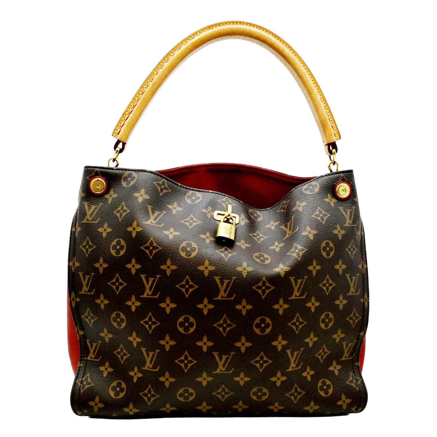 LOUIS VUITTON Gaia Monogram Canvas Shoulder Bag Cerise