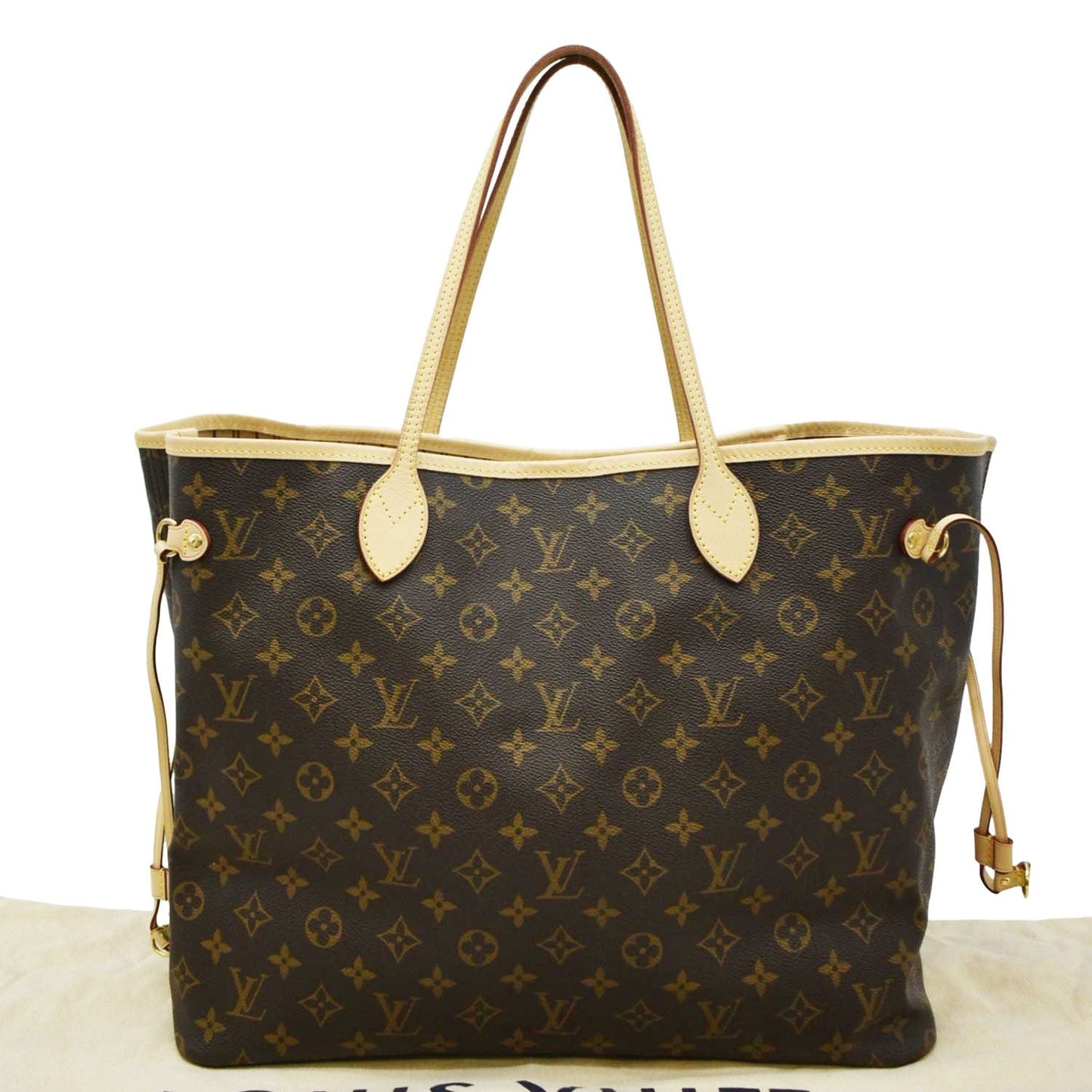 LOUIS VUITTON Neverfull GM Monogram Canvas Tote Bag Brown