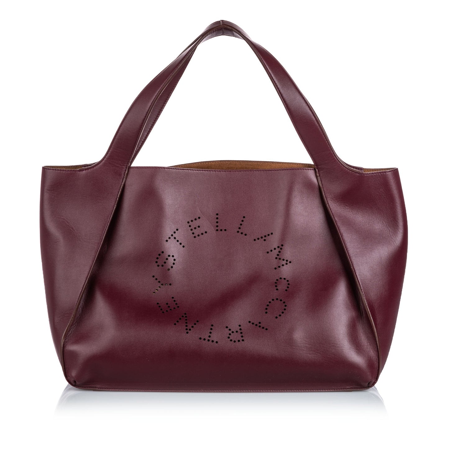 Pre-Loved Stella McCartney Red Bordeaux PVC Plastic E/W Tote Bag Italy