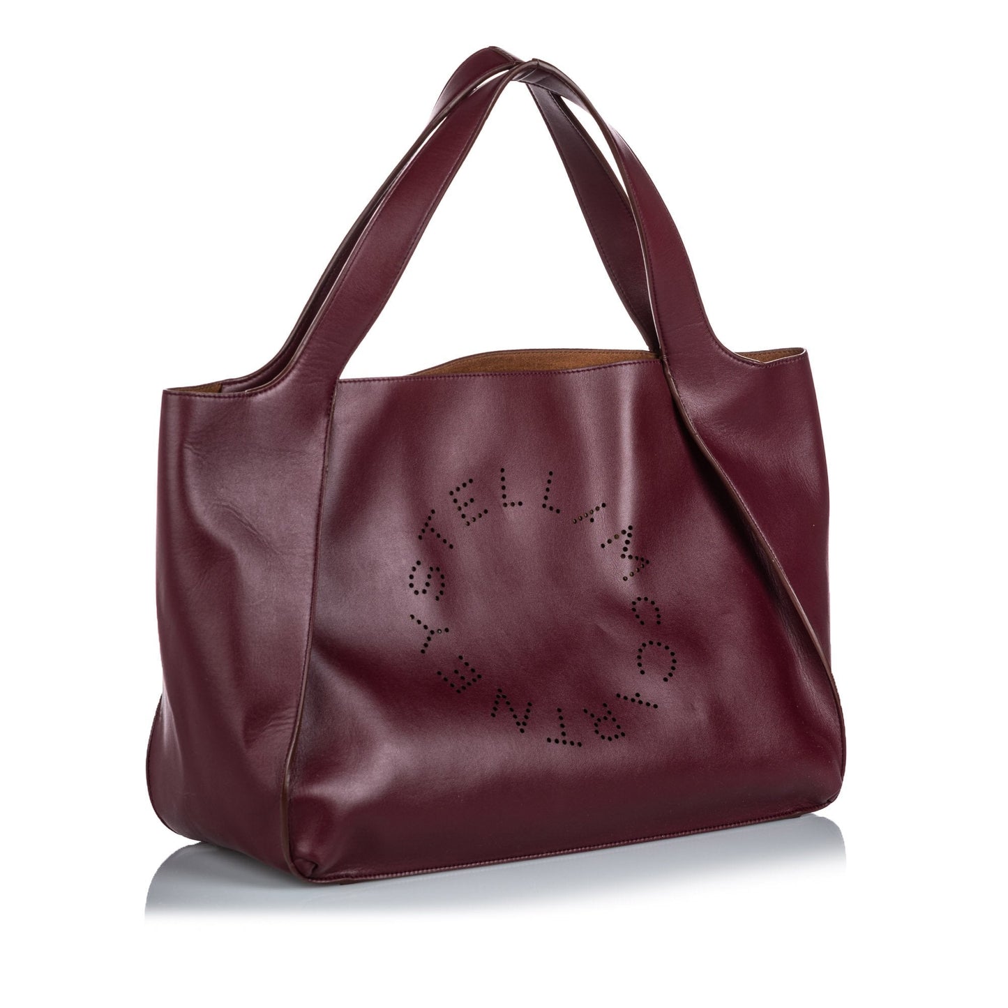 Pre-Loved Stella McCartney Red Bordeaux PVC Plastic E/W Tote Bag Italy