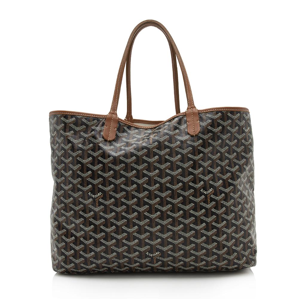 Goyard Goyardine Canvas St. Louis PM Tote (SHF-12754)