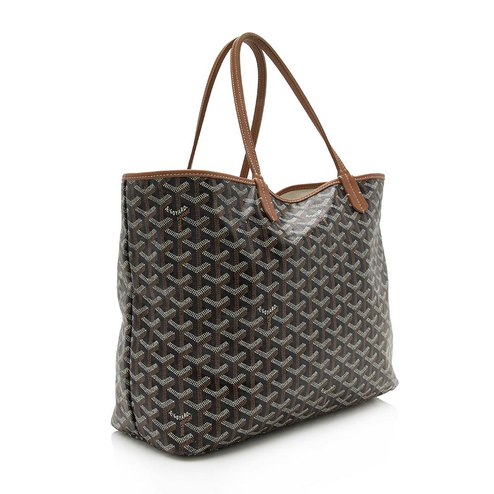 Goyard Goyardine Canvas St. Louis PM Tote (SHF-12754)