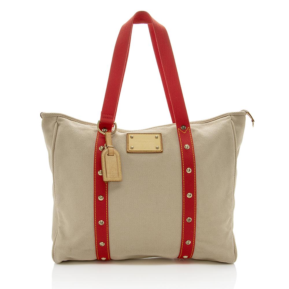 Louis Vuitton Canvas Antigua Cabas GM Tote  (SHF-14583)