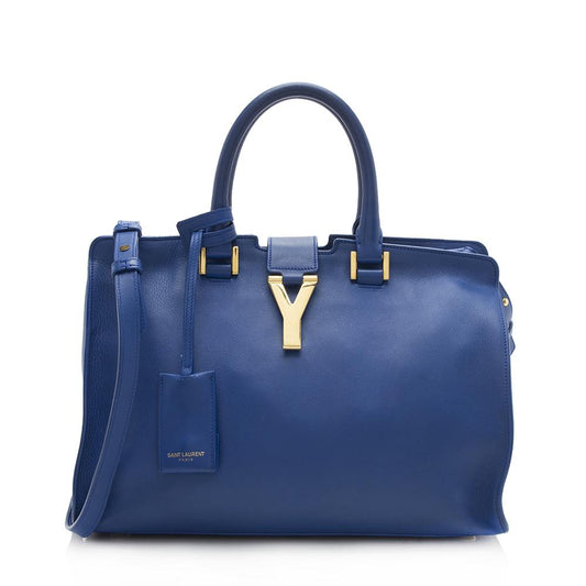 Saint Laurent Calfskin Classic Cabas Y Small Tote