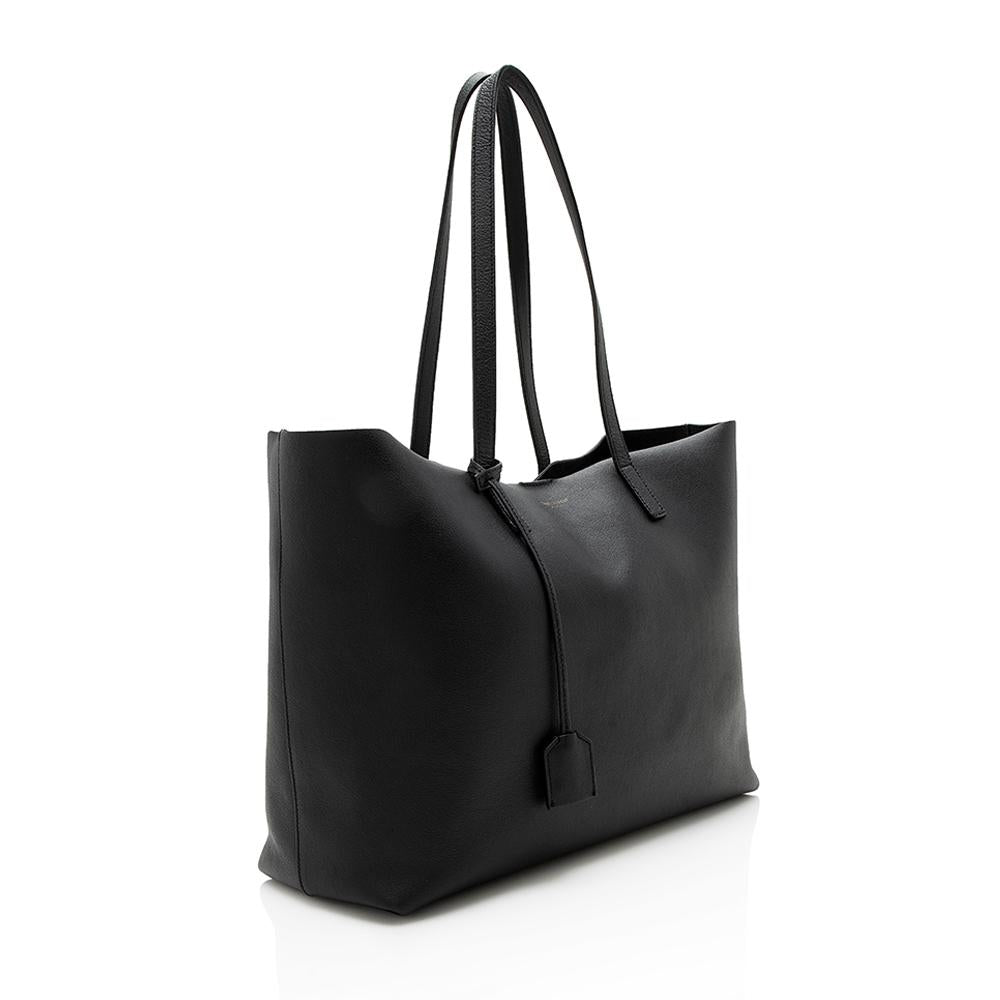 Saint Laurent Calfskin Large Shopping Tote (SHF-13111)