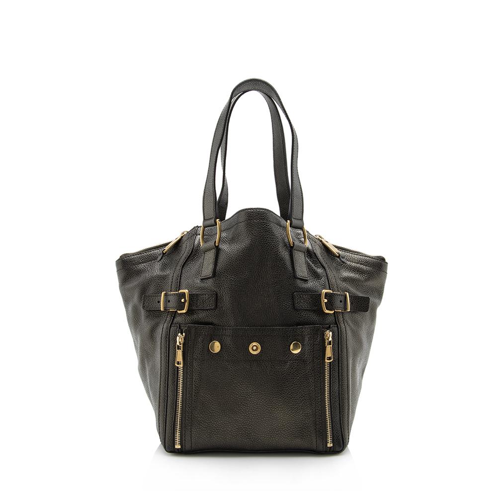 Saint Laurent Leather Downtown Small Tote (SHF-13914)